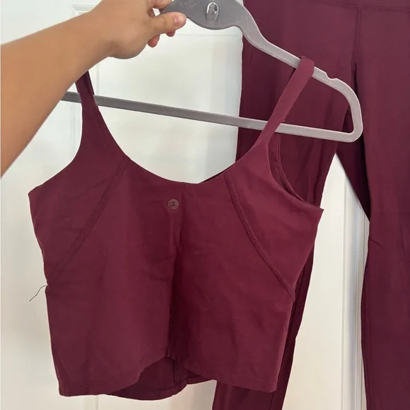 Danskin Wine Active Leggings & Cropped Tank Set - Picture 5 of 10